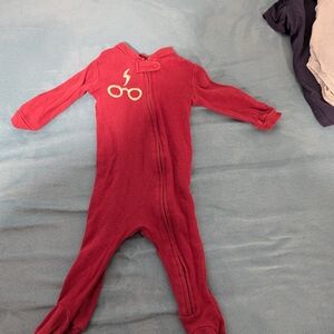 Pottery Barn Kids Red One Piece with Lightning and Glasses